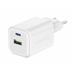 Swissten síťový adaptér Gan 1x USB-C 45W pd + 1x USB-A 18W QC bílý