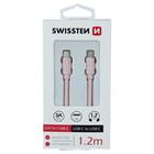Swissten USB-C/USB-C 1.2m, růžovo-zlatý