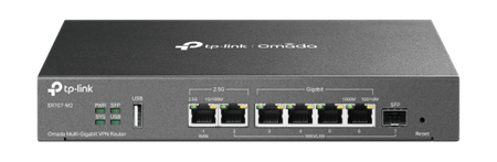 TP-Link Omada Multi-Gigabit VPN Router 1x 2.5G RJ45 WAN Port 1x 2.5G RJ45 WAN/LAN Port 1x Gigabit SFP WAN/LAN Port 4x Gi
