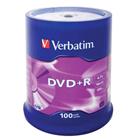 Verbatim DVD+R 4,7GB 16x, 100ks - média, AZO, spindle 43551