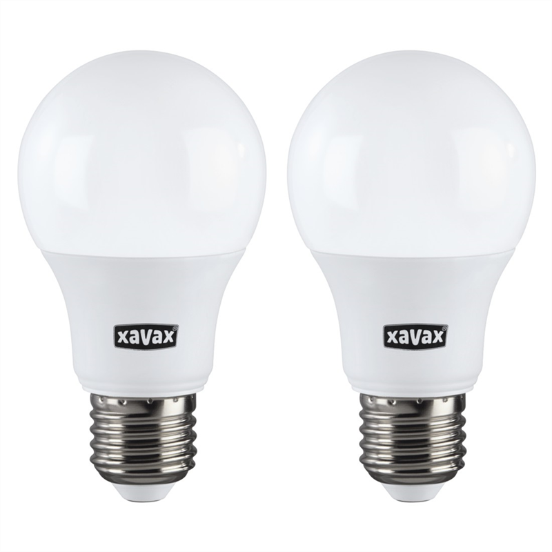 Xavax LED žárovka, E27, 806 lm (nahrazuje 60 W), teplá bílá, 2 ks v krabičce (cena za balení); 112929