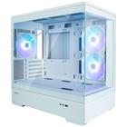 Zalman skříň P30 White miniT 3x120mm fan ARGB USB 3.0 USB-C temperované sklo bílý