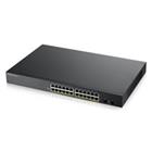 Zyxel GS1900-24HP v2 26-port Gigabit Web Smart PoE Switch, 24x gigabit RJ45, 2x SFP, PoE budget 170W