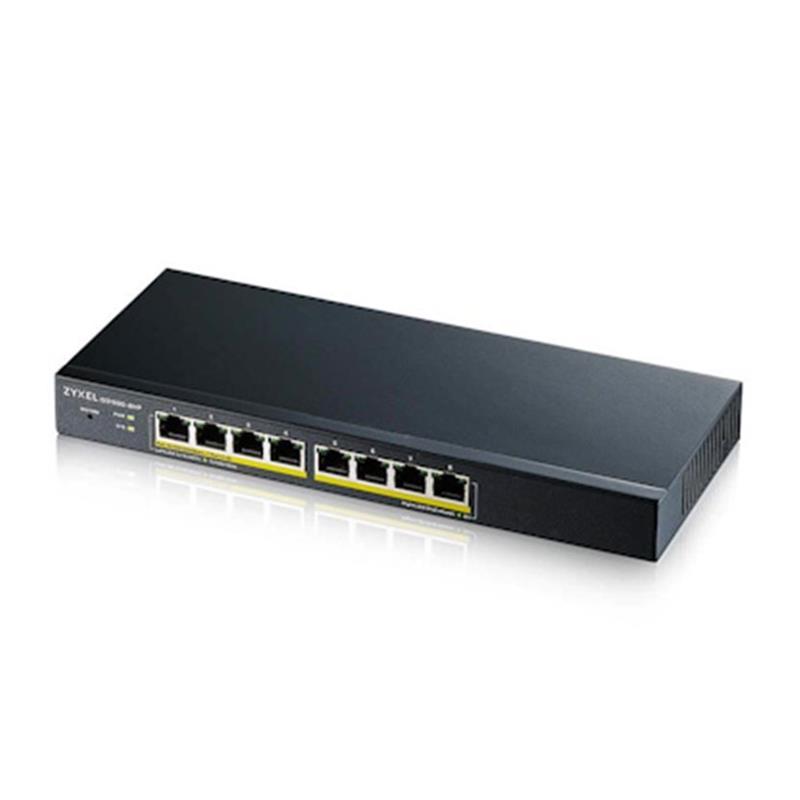 Zyxel GS1900-8HP v3, 8-port GbE L2 PoE switch